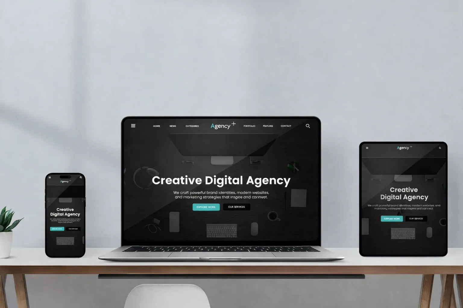 Modern corporate website design and development by Encode Tech Solutions